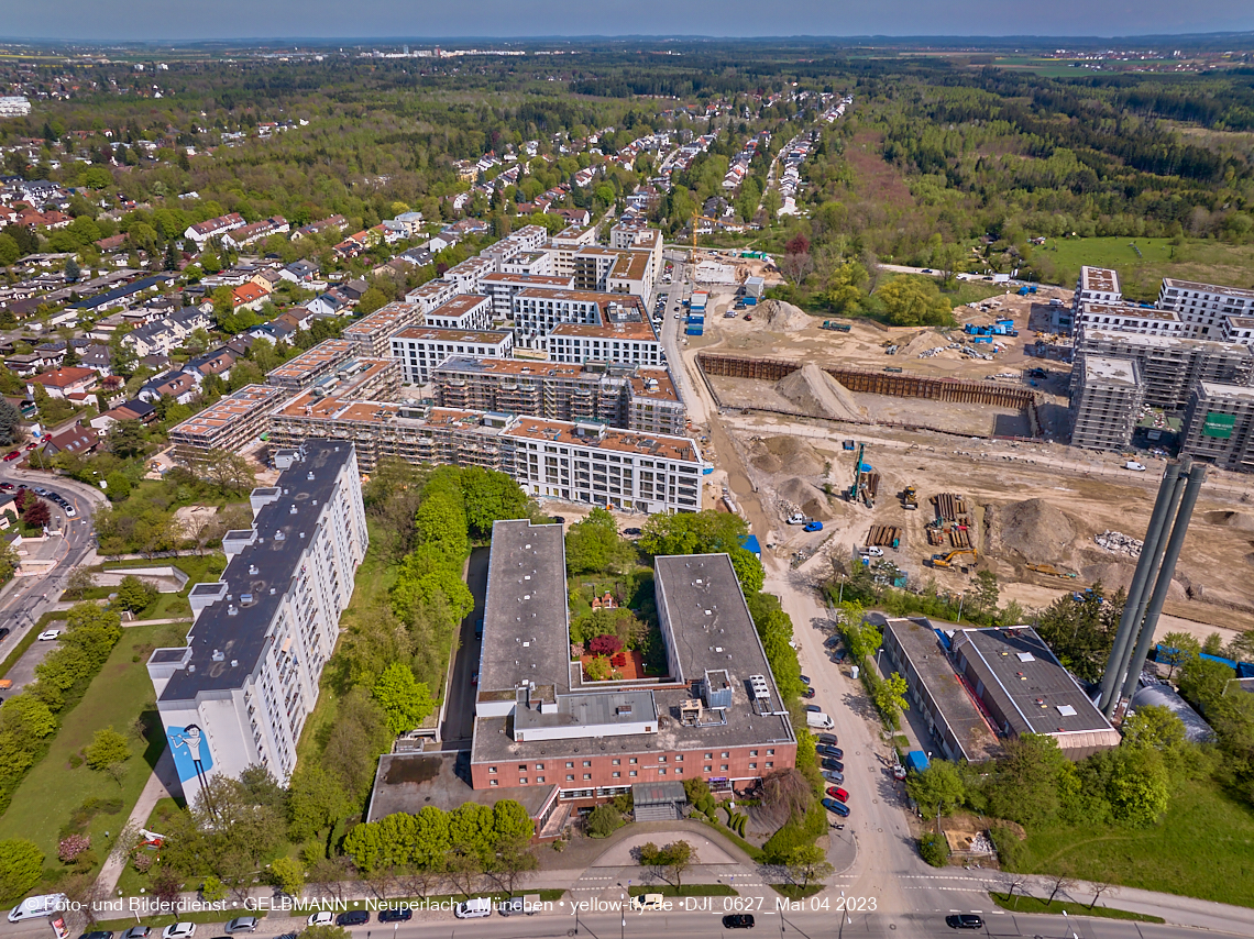 04.05.2023 - Luftbilder vom Alexisqaurtier und Pandion Verde in Neuperlach 04.05.2023 - Luftbilder vom Alexisqaurtier und Pandion Verde in Neuperlach